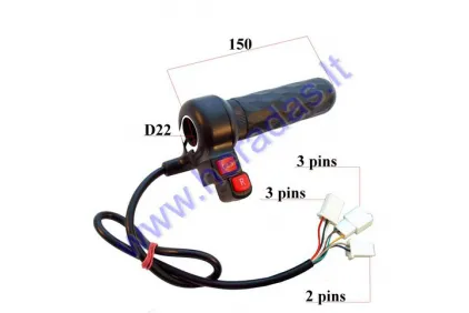 THROTTLE (HANDLEBAR GRIP) FOR ELECTRIC SCOOTER  XL4L COMFIMAX analogue EB127