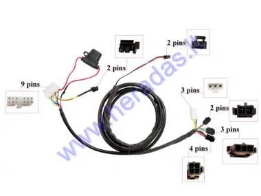 Elektrinio keturračio skuterio instaliacijos laidas  COMFI XL4L