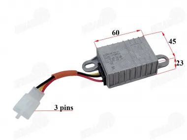 Elektrinio keturračio, skuterio įtampos keitiklis 48-72V į 12V   XL4L COMFIMAX ,PRAKTIK1 konverteris