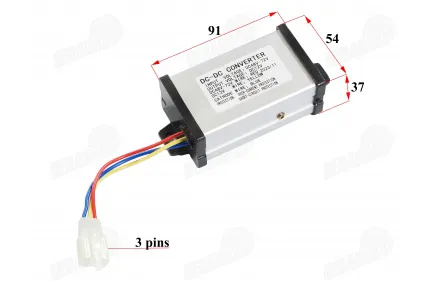 Voltage converter of electric ATV, scooter 48-72V to 12V   XL4L COMFIMAX ,PRAKTIK1 converter