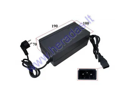 Elektrinio krovininio triračio pakrovėjas švino baterijoms 72V 5.0A KING BOX1, KING BOX3, PRAKTIK2 analogas EB1343