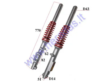 Shock absorber for electric cargo trike scooter suitable for model KING BOX2