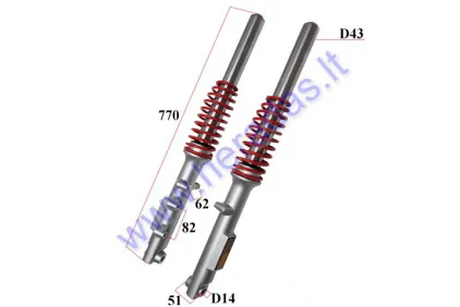 Shock absorber for electric cargo trike scooter suitable for model KING BOX2