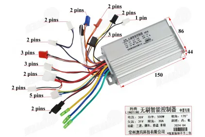 Controller of electric mini quad bike 36V 500WAT for brushless motor system