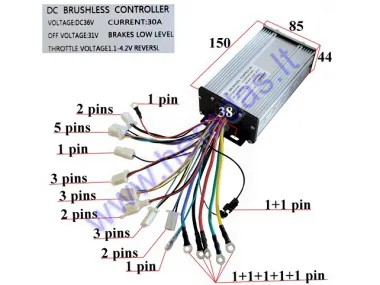 Controler for mini Quad bike 36V 500WAT with BRUSHLESS ENGINE system. Fits for model HUNTER