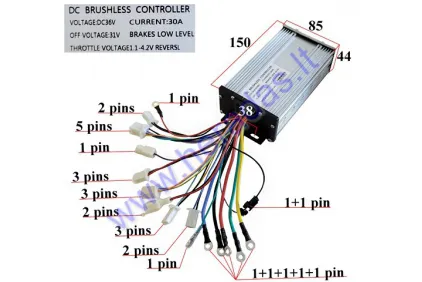 Controler for mini Quad bike 36V 500WAT with BRUSHLESS ENGINE system. Fits for model HUNTER