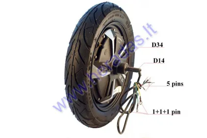 ELECTRIC MOTOR SCOOTER REAR TYRE WITH ENGINE 10 inches 48V 350W ROCKY
