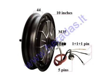 ELECTRIC MOTOR SCOOTER REAR RIM WITH ENGINE 10 INCHES 48V 500W AIRO