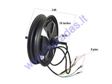 ELECTRIC MOTOR SCOOTER REAR TYRE WITH ENGINE 10 inches 48V 350W ROCKY