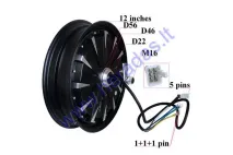 Electric motor scooter rear tyre with engine 12 inches 72V 1.2kW   SKYHAWK