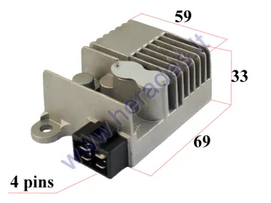 Elektrinio motorolerio įtampos konverteris 60V/12V   MIKU MAX INPUT 48/64V Output 12V 10A