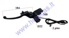Left SIDE BRAKE LEVER WITH MASTER CYLINDER FOR ELECTRIC MOTOR SCOOTER suitable for CITYCOCO ES8009
