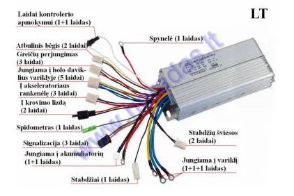 Elektrinio motorolerio kontroleris 48V 800W analogas EB245