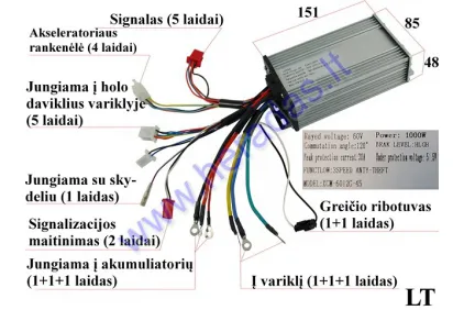 Electric scooter controller 60V 1000W analog EPICO