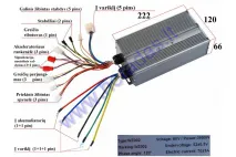 Controler for electric moto scooter 60V 3950WAT for CITYCOCO   ES8008 52+-0,5VCurrent 70+-1A, Angle 120 degree. (Phase angle) Sinusoidal brushless controller