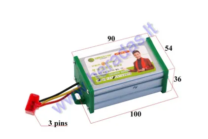 Elektrinio motorolerio konverteris iš  30-72V  į 12V