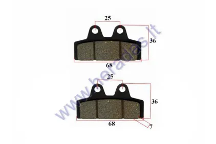 Elektrinio motorolerio  priekinės stabdžių  kaladėlės  tinka CITYCOCO 2vnt.