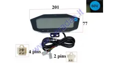 ELECTRIC MOTOR SCOOTER PANEL - SPEEDOMETER, ODOMETER, CHARGE INDICATOR 60V fits CITYCOCOES8008  3,9KW