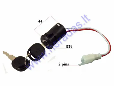 Key switch for electric motor scooter 2 pins ROCKY since 2021.10