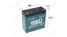 Elektrinio motorolerio - triračio akumuliatorius 12V 20Ah Tinka modeliams MS03, MS04,EPICO, ROCKY, AIRO analogas 6DZM20,6DZF22,6DZF23