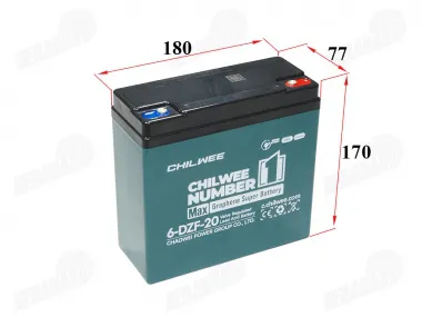 Elektrinio motorolerio - triračio akumuliatorius 12V 20Ah Tinka modeliams MS03, MS04,EPICO, ROCKY, AIRO analogas 6DZM20,6DZF22,6DZF23