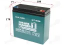 Battery for electric scooter-trike 12V 20Ah suitable for MS03,MS04EPICO,ROCKY,AIRO analoque 6DZM20