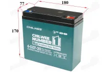 Battery for electric scooter-trike 12V 20Ah suitable for MS03,MS04EPICO,ROCKY,AIRO analoque 6DZM20