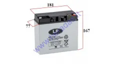 Elektrinio motorolerio-triračio akumuliatorius 12V 22Ah Tinka modeliams MS03, MS04,EPICO, ROCKY, AIRO  analogas 6DZM20,6DZF20,6DZF23
