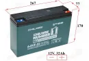 Electric scooter-tricycle battery 12V 32Ah suitable for models XD PRAKTIK2, electric machines