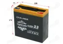 BATTERY FOR ELECTRIC SCOOTER-TRIKE 12V 23AH SUITABLE FOR MS03, MS04, EPICO, ROCKY, AIRO 6-DZF-23