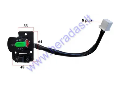 SWITCH ASSEMBLY FOR ELECTRIC MOTOR SCOOTER INDICATOR/HORN/LIGHTS MS03ROF with roof