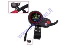 Display with throttle holder for electric kick scooter