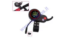 Display with throttle holder for electric kick scooter