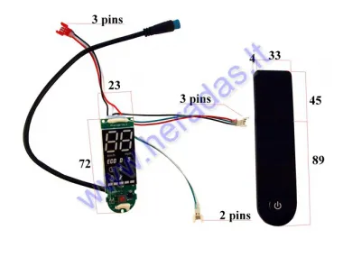 DISPLAY FOR ELECTRIC SCOOTER 36V 250W SUITS ELESMART E3