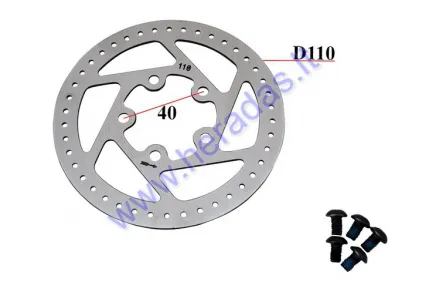 Elektrinio paspirtuko stabdžių diskas D110mm tinka modeliui XIAOMI M365/1S/ESSENTIAL