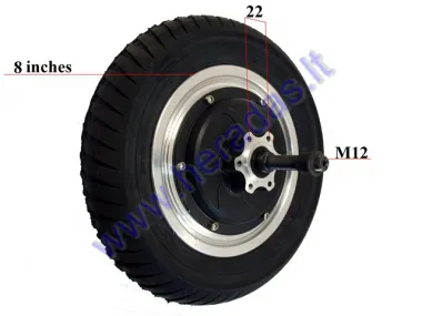 REAR WHEEL WITHOUT MOTOR FOR ELECTRIC TRIKE SCOOTER, MOBILITY SCOOTER DL3 LIGHT