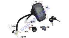 ELECTRIC TRICYCLE DISPLAY, DASHBOARD AND KEY SET 60/72V PRACTIC1,2