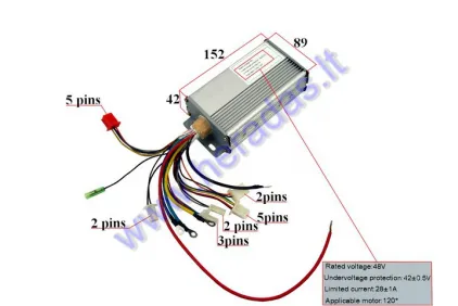 Controller for electric trike scooter 48V 500W MS03 MS04