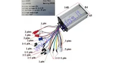 Elektrinio triračio kontroleris 60V 1000W  30A MS03,MS04 SINE WAWE 12 tube analogas EB379