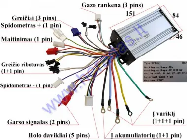 Controller for electric trike scooter 60V 1000W 30A MS04