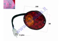 Rear light for three-wheel electric scooter, suitable for PRACTIC1,2 E9 marking