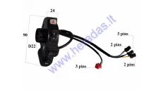 Electric tricycle scooter emergency switch, lights, turns, signal PRACTIC1 Practic2