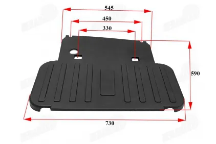 Rear plastic trim under the feet of electric tricycle scooter PRAKTIK2 for models from 2024 years