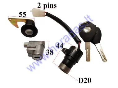 Key switch set for three- wheel electric scooter PRACTIC1, PRACTIC2