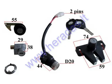 Electric tricycle scooter lock set with trunk lock PRAKTIK1,2