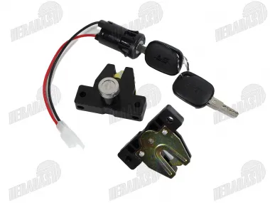 Electric tricycle scooter lock set with two trunk locks fits PRAKTIK1 EKO, PRAKTIK2 EKO
