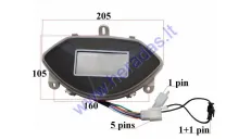 DASHBOARD WITH SPEEDOMETER FOR ELECTRIC TRIKE SCOOTER for 60V sistem