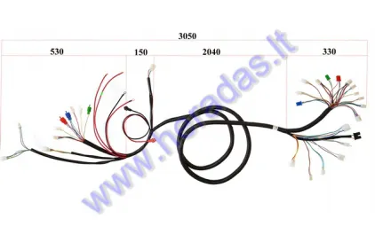 Elektrinio triračio MS04 instaliacijos laidai