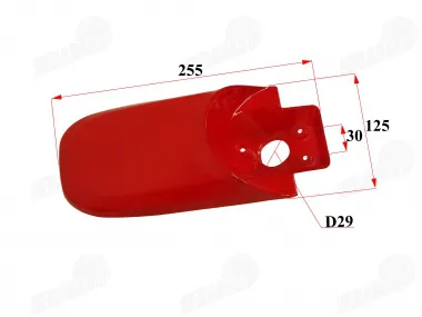 Plastic finish under the lamp exterior for electric three-wheel scooter PRAKTIK 1,2
