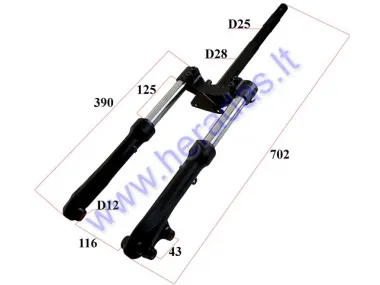 Front fork for electric trike scooter MS03ROF with roof